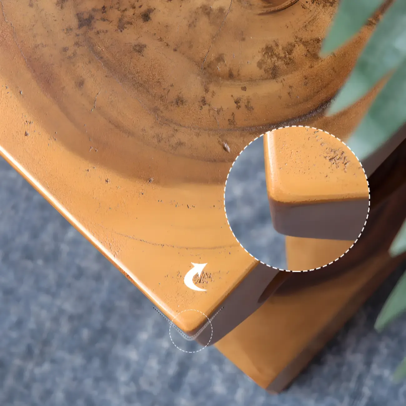 Sculpted Square Brown Solid Wood End Table for Small Space Image - 9