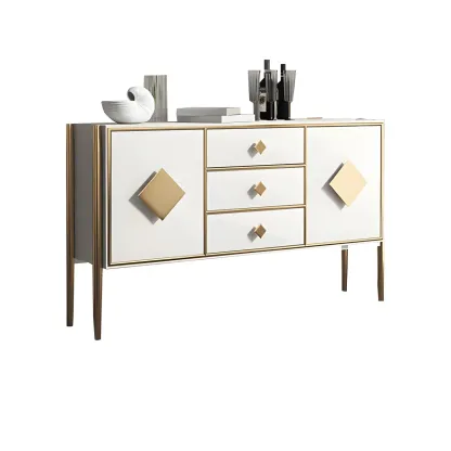 Luxury Wooden Sideboard with 3 Drawers & 2 Cabinets Image - 10