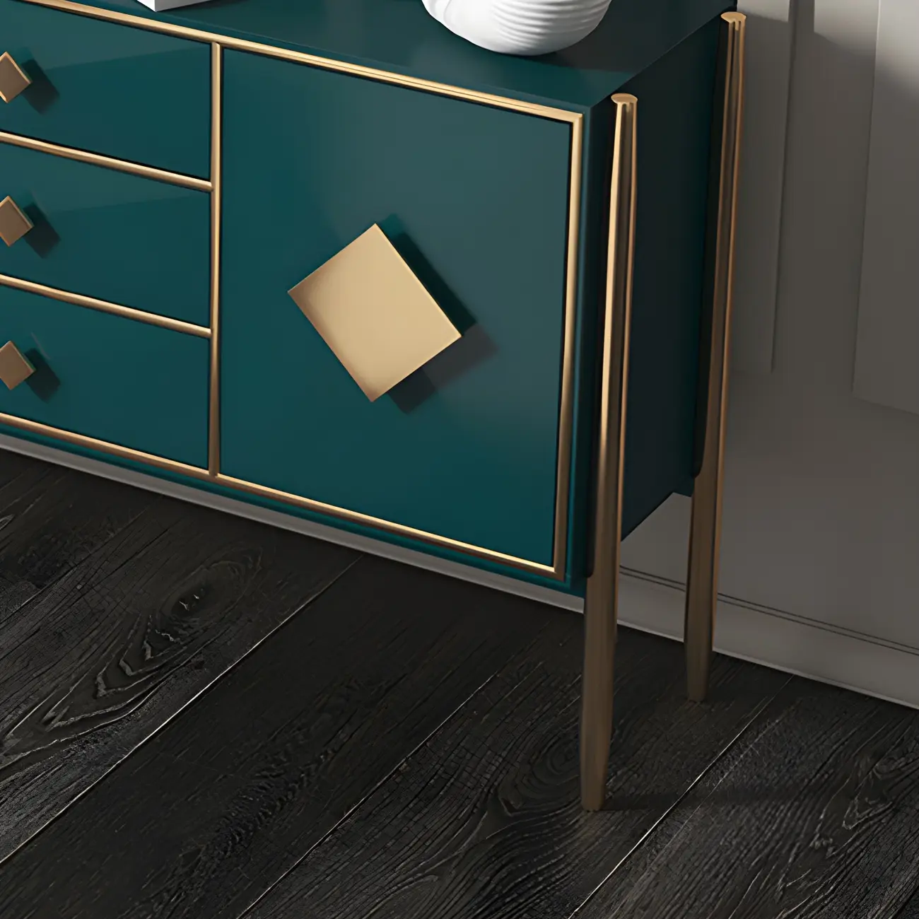 Luxury Wooden Sideboard with 3 Drawers & 2 Cabinets Image - 12 | homeyfad