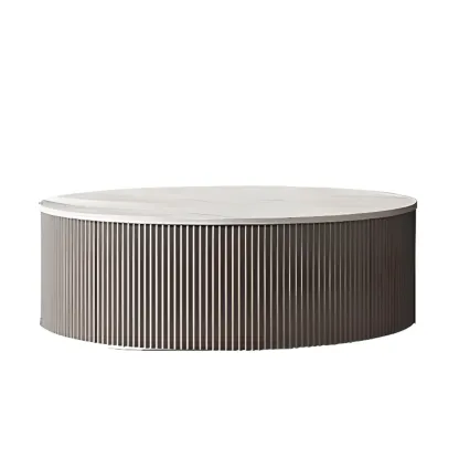 Modern Elegant Glass Round Nesting Coffee Table with 5 Sizes Image - 6