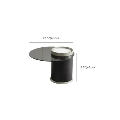 Modern Elegant Glass Round Nesting Coffee Table with 5 Sizes Image - 15