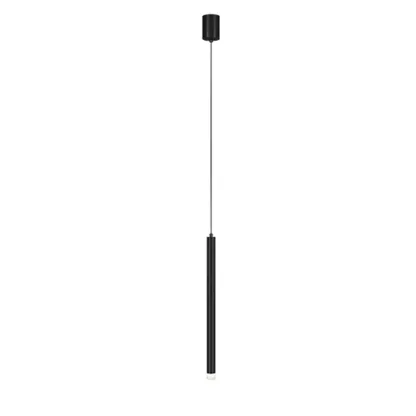 Nordic Sleek Black Linear LED Pendant Light for Living Room Image - 4