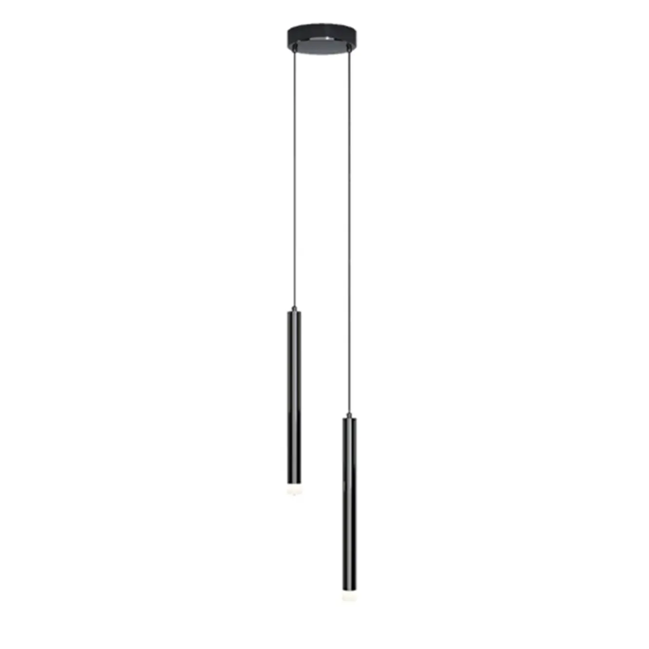 Nordic Sleek Black Linear LED Pendant Light for Living Room Image - 6