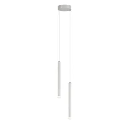 Nordic Sleek Black Linear LED Pendant Light for Living Room Image - 7