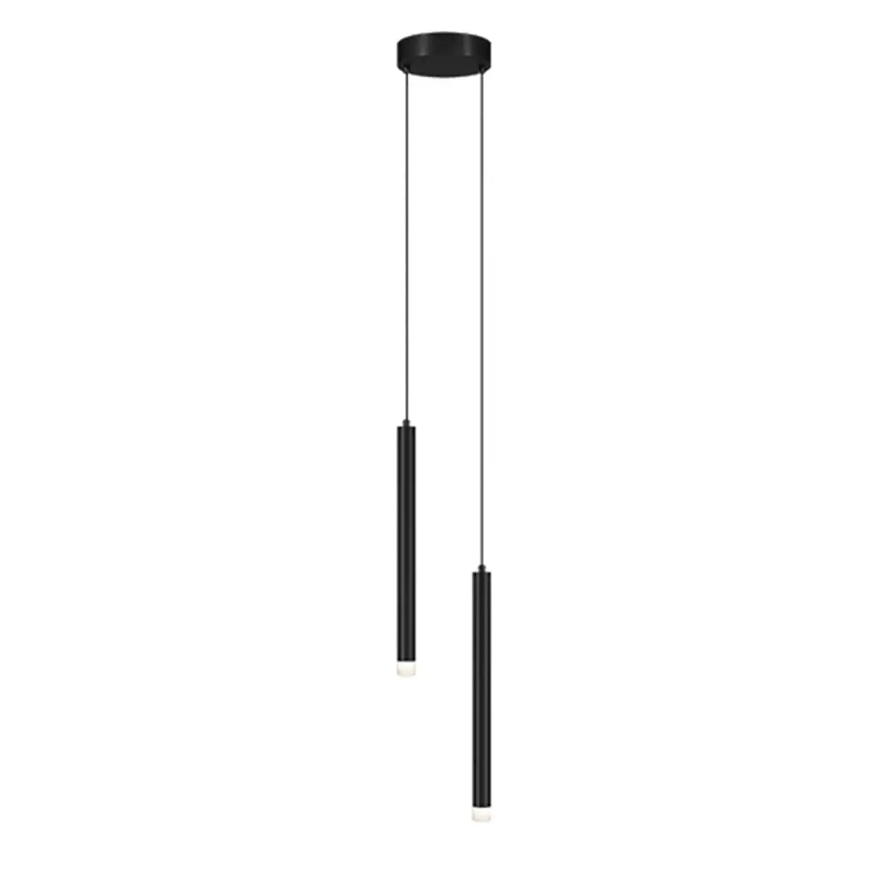 Nordic Sleek Black Linear LED Pendant Light for Living Room Image - 9