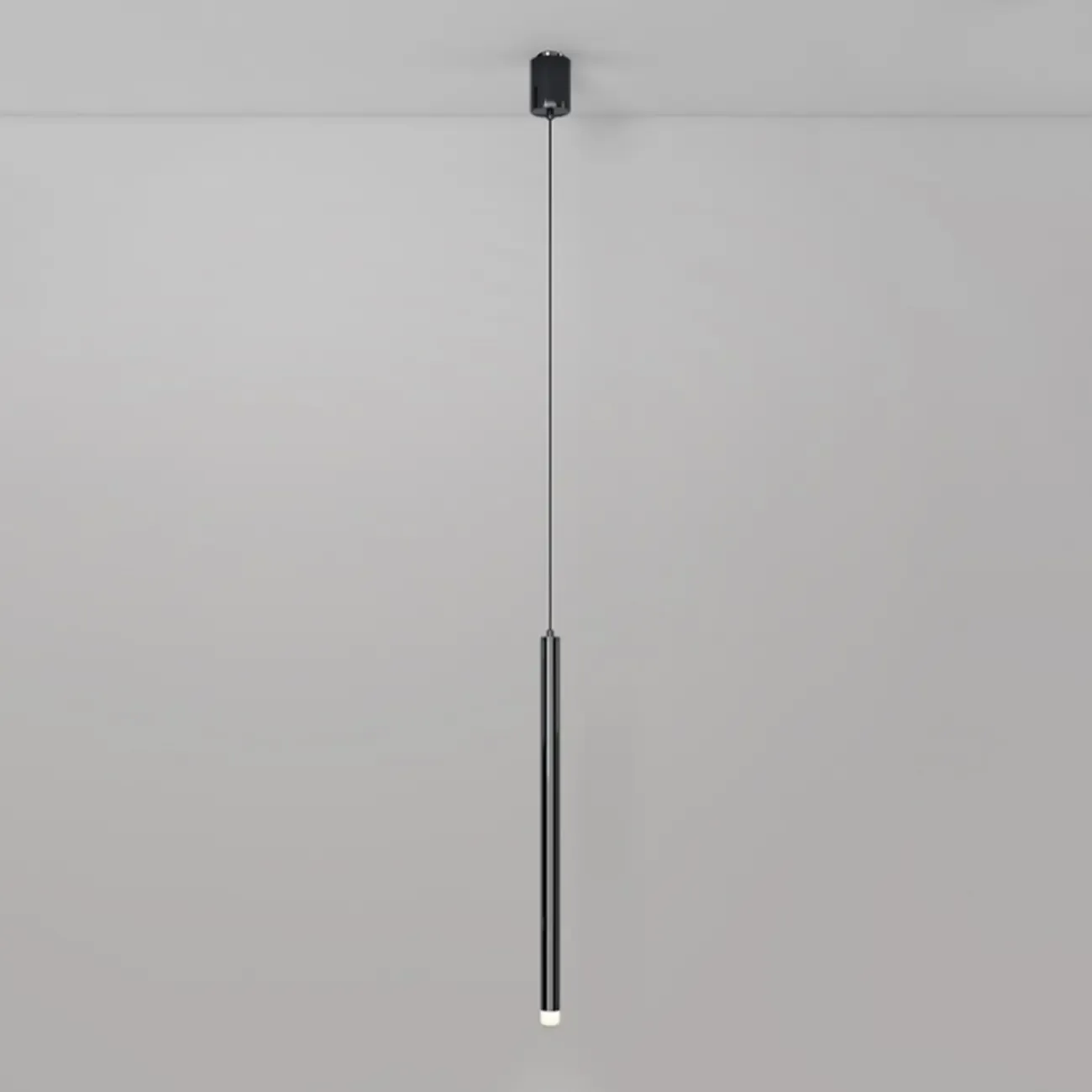 Nordic Sleek Black Linear LED Pendant Light for Living Room Image - 11
