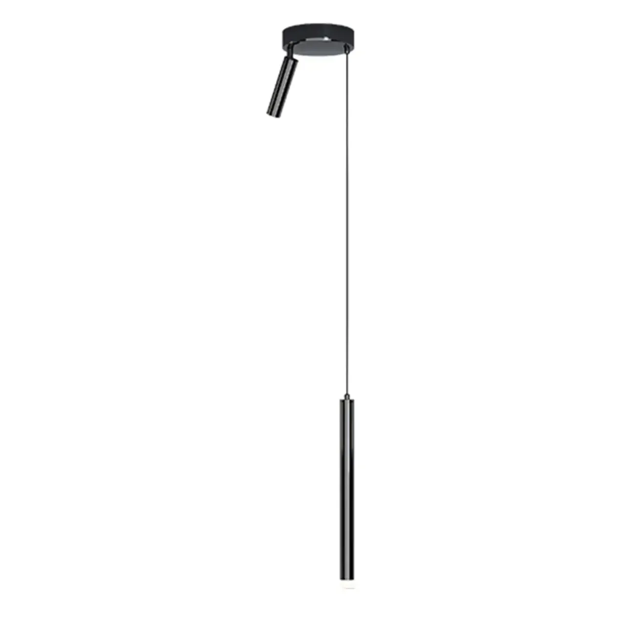 Nordic Sleek Black Linear LED Pendant Light for Living Room Image - 12