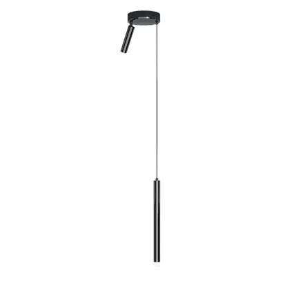 Nordic Sleek Black Linear LED Pendant Light for Living Room Image - 12