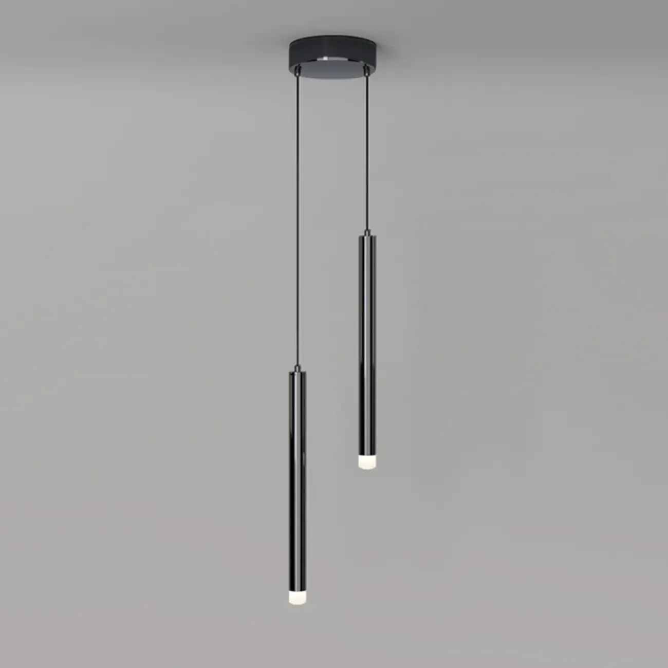 Nordic Sleek Black Linear LED Pendant Light for Living Room Image - 14