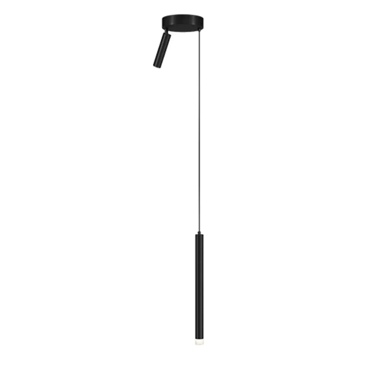 Nordic Sleek Black Linear LED Pendant Light for Living Room Image - 15