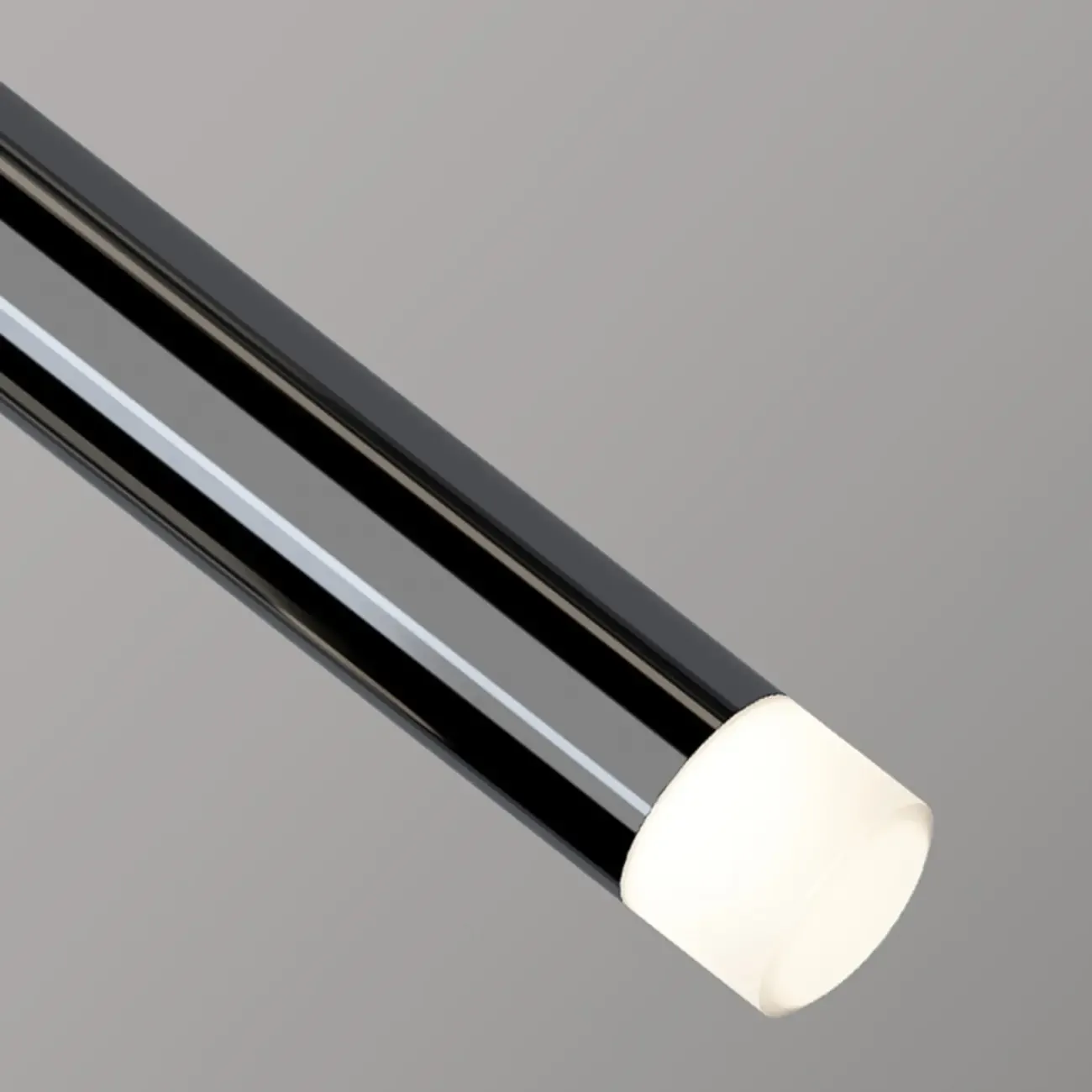 Nordic Sleek Black Linear LED Pendant Light for Living Room Image - 17