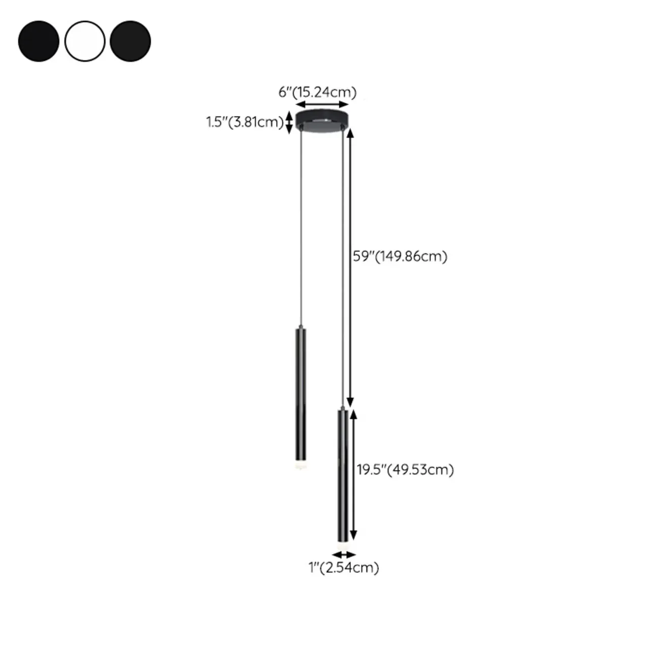 Nordic Sleek Black Linear LED Pendant Light for Living Room Image - 24