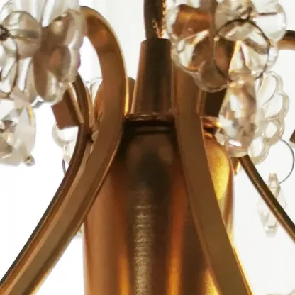 Elegant Crystal Gold Pendant Light for Dining Room Image - 11