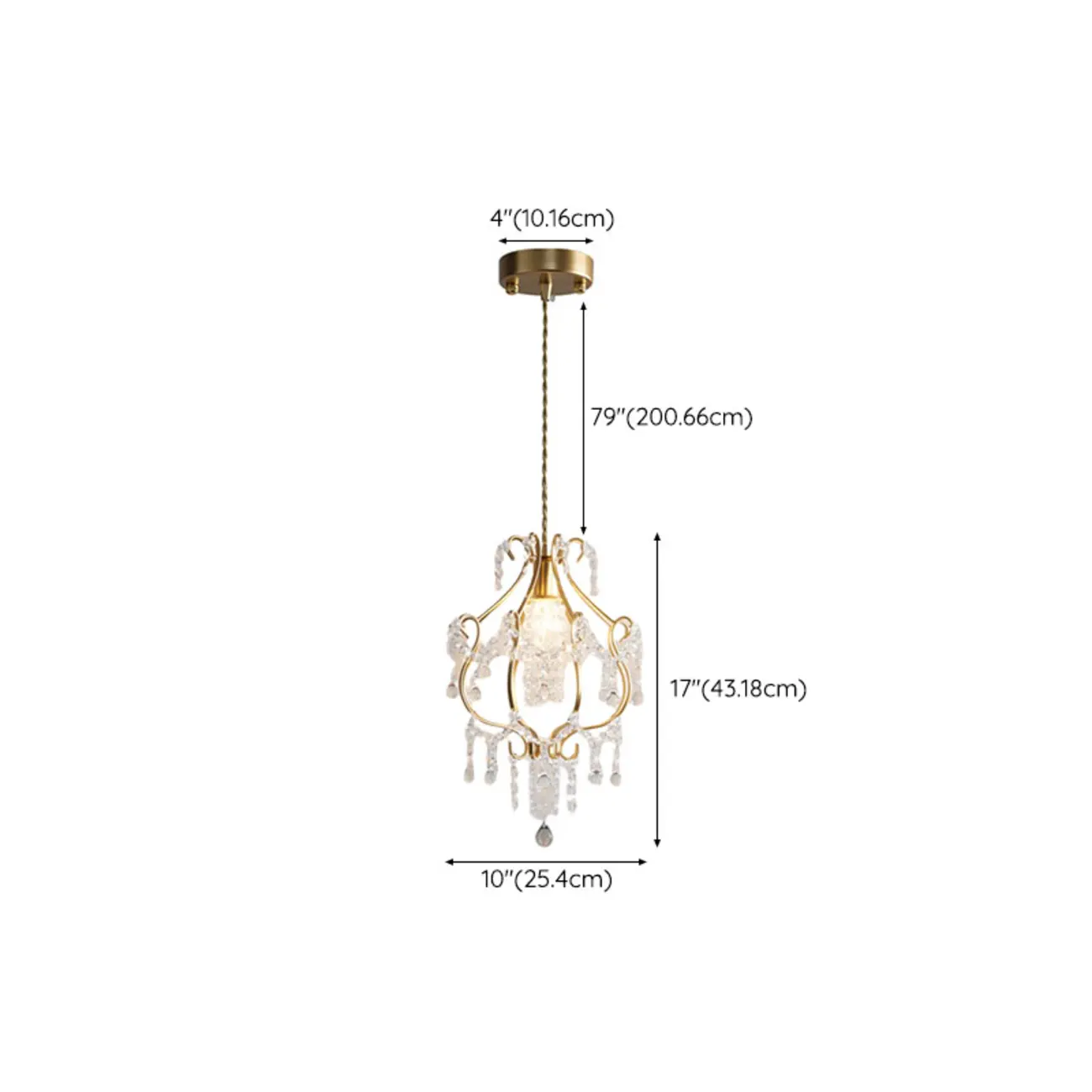 Elegant Crystal Gold Pendant Light for Dining Room Image - 16 | homeyfad