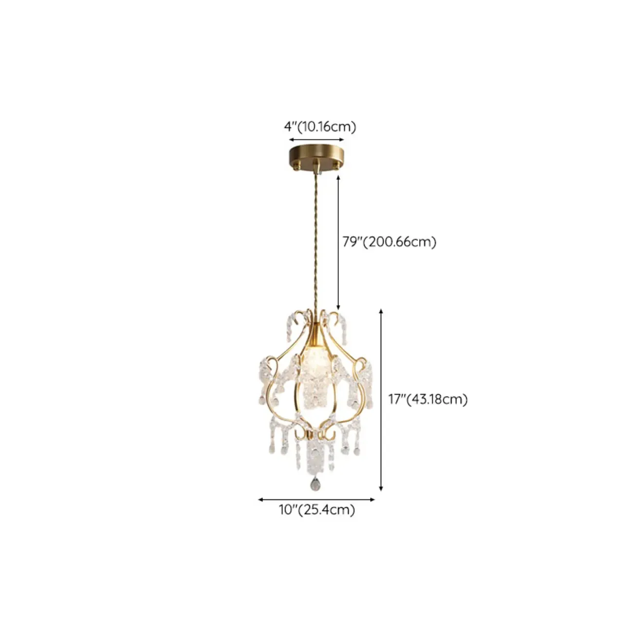Elegant Crystal Gold Pendant Light for Dining Room Image - 16