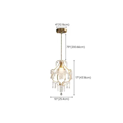Elegant Crystal Gold Pendant Light for Dining Room Image - 16