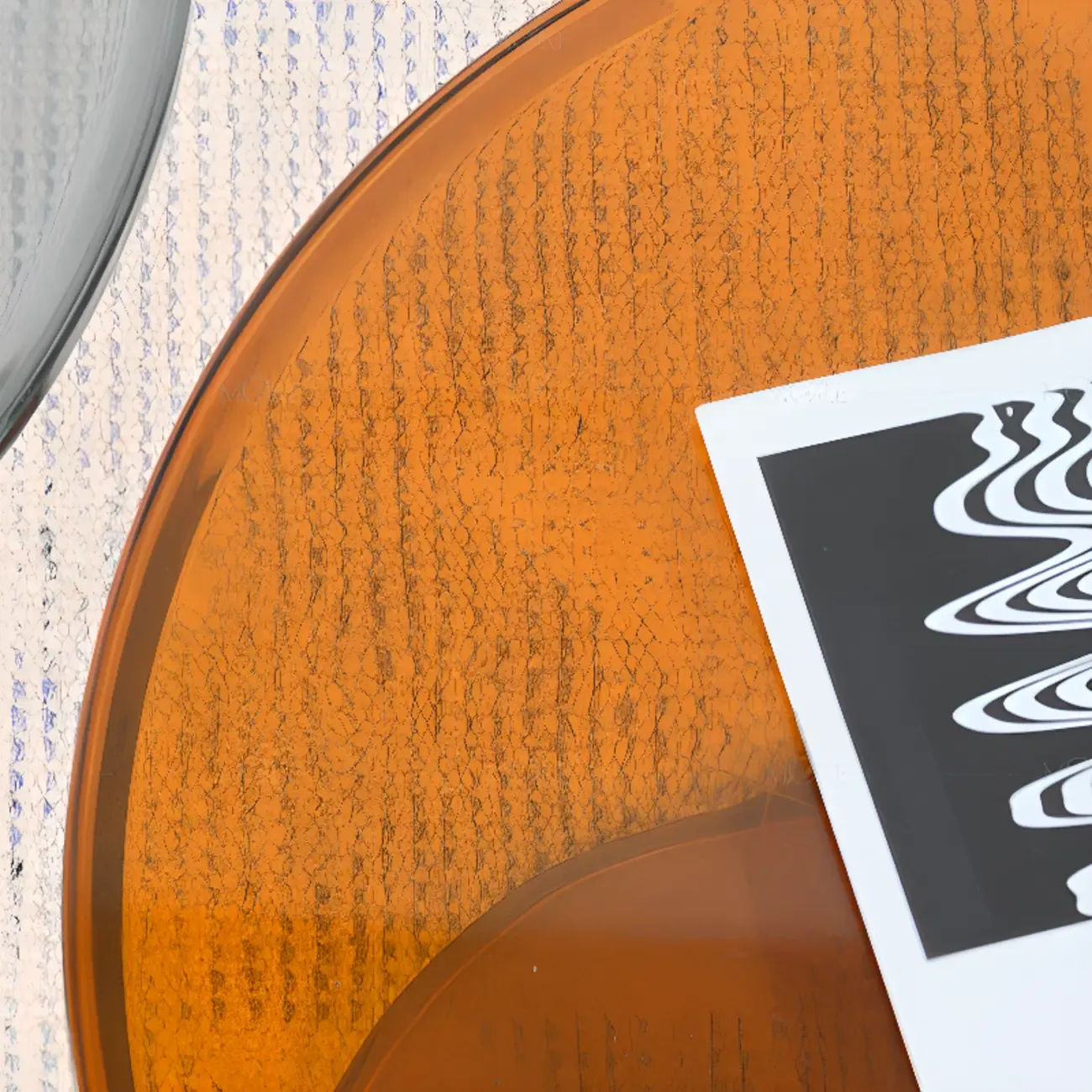 Minimalist Pedestal Round Acrylic End Table for Living Room Image - 6