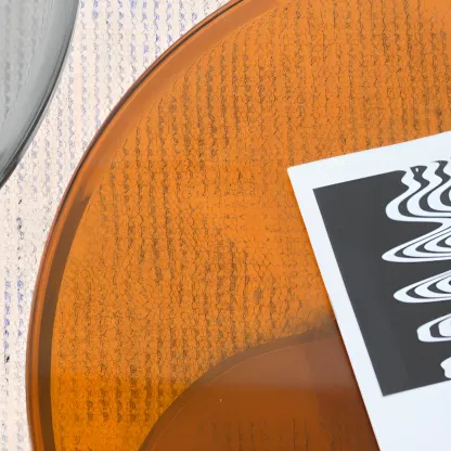 Minimalist Pedestal Round Acrylic End Table for Living Room Image - 6