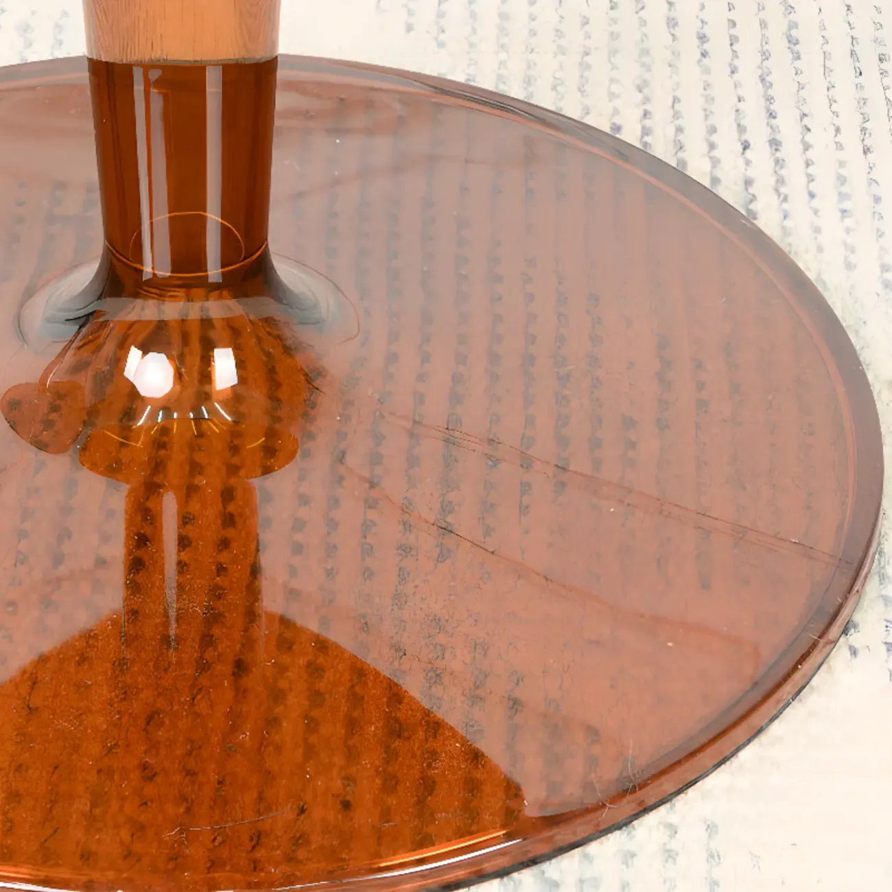 Minimalist Pedestal Round Acrylic End Table for Living Room Image - 7