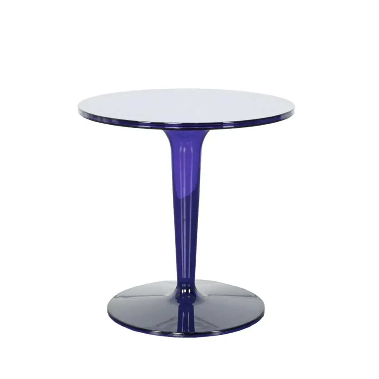 Minimalist Pedestal Round Acrylic End Table for Living Room Image - 10