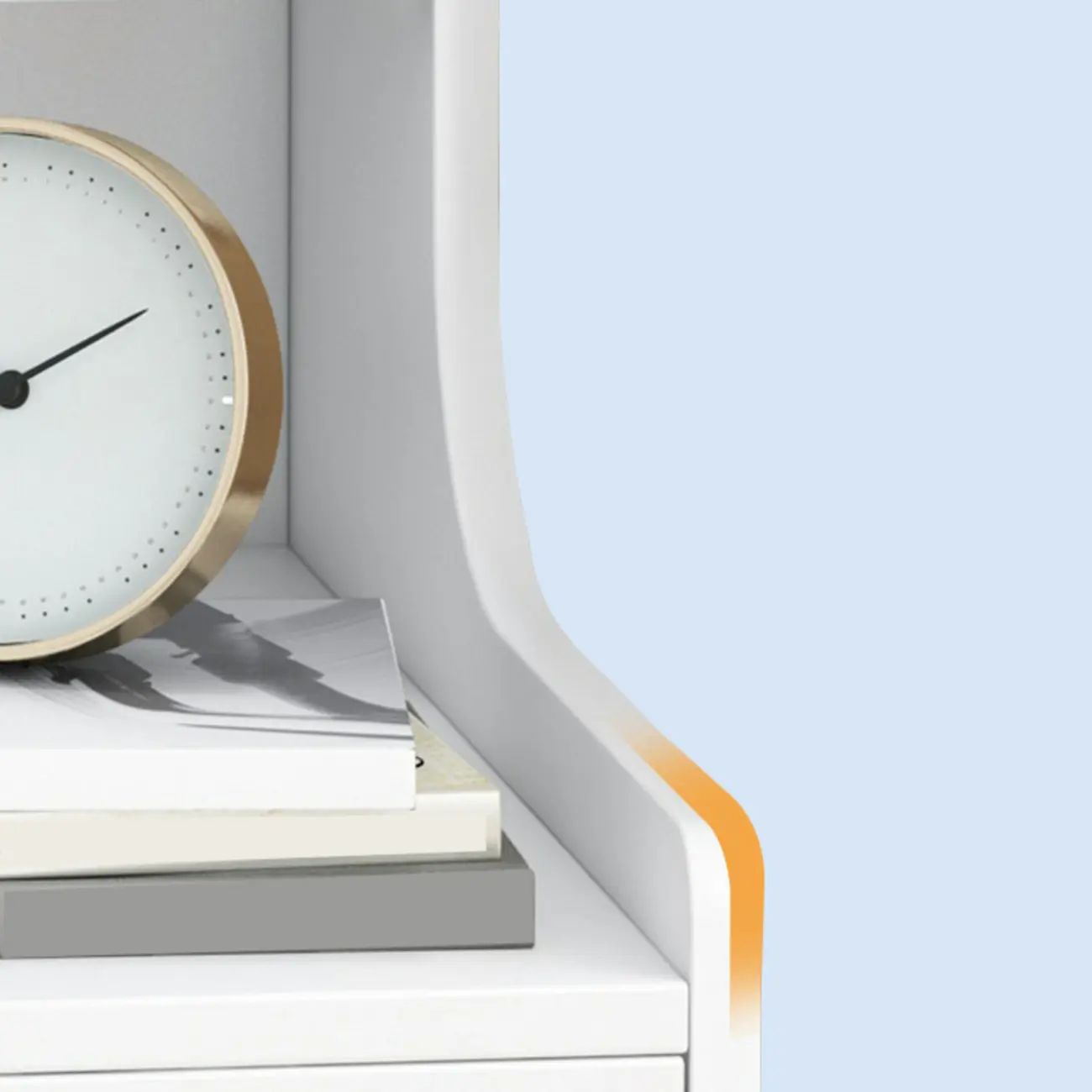 White Narrow Wood Nightstand with Storage & Open Shelf Image - 5 | homeyfad