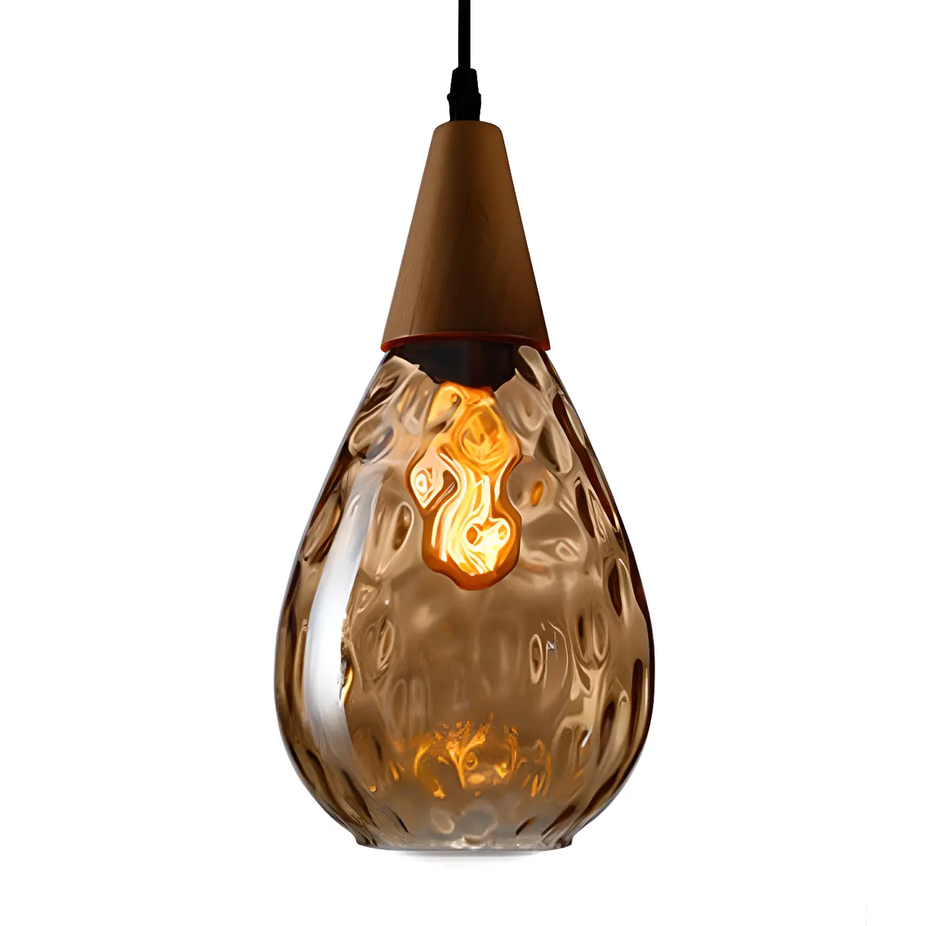 Dune Color Glass Drop Pendant Light for Home Decor Image - 10 | homeyfad
