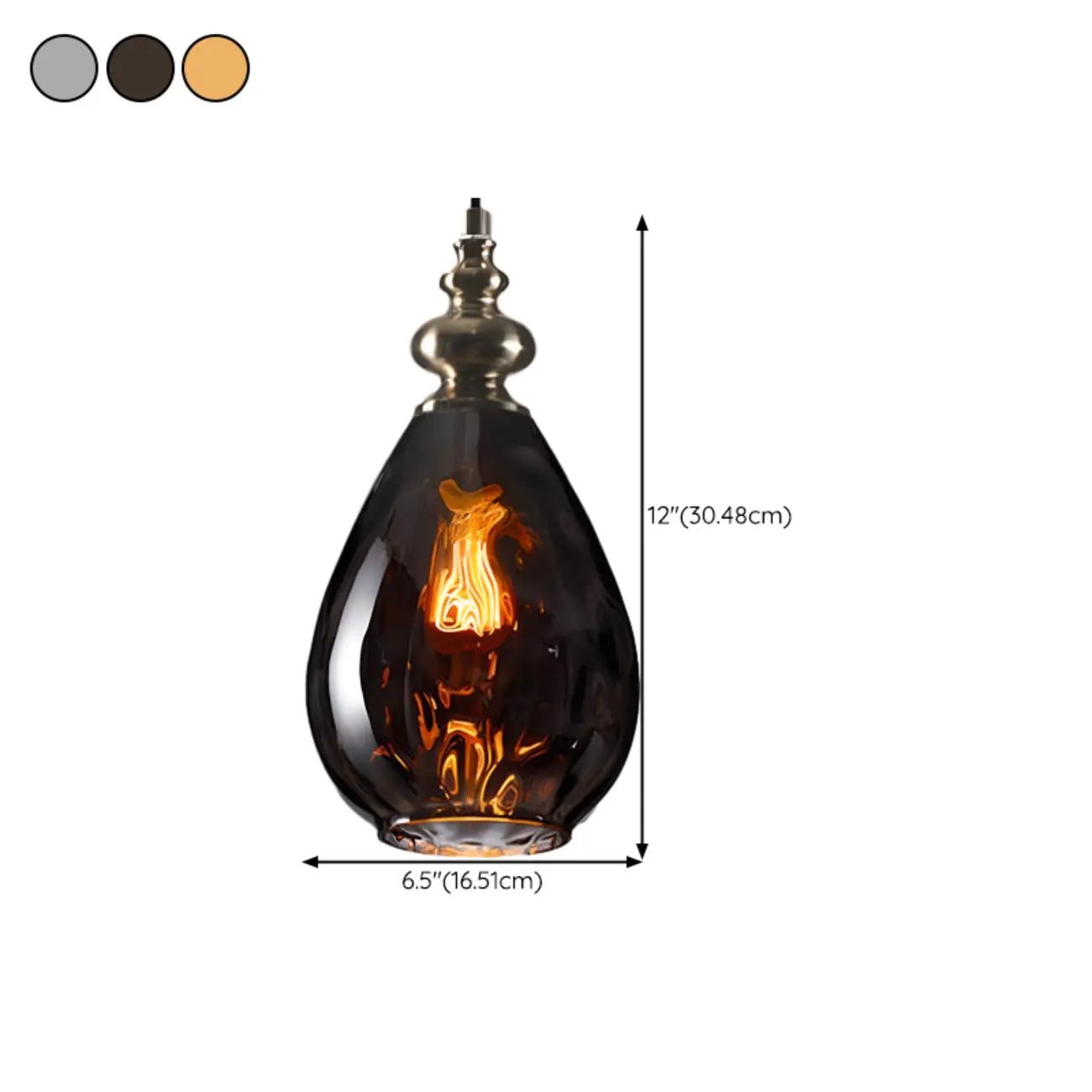 Dune Color Glass Drop Pendant Light for Home Decor #size | homeyfad