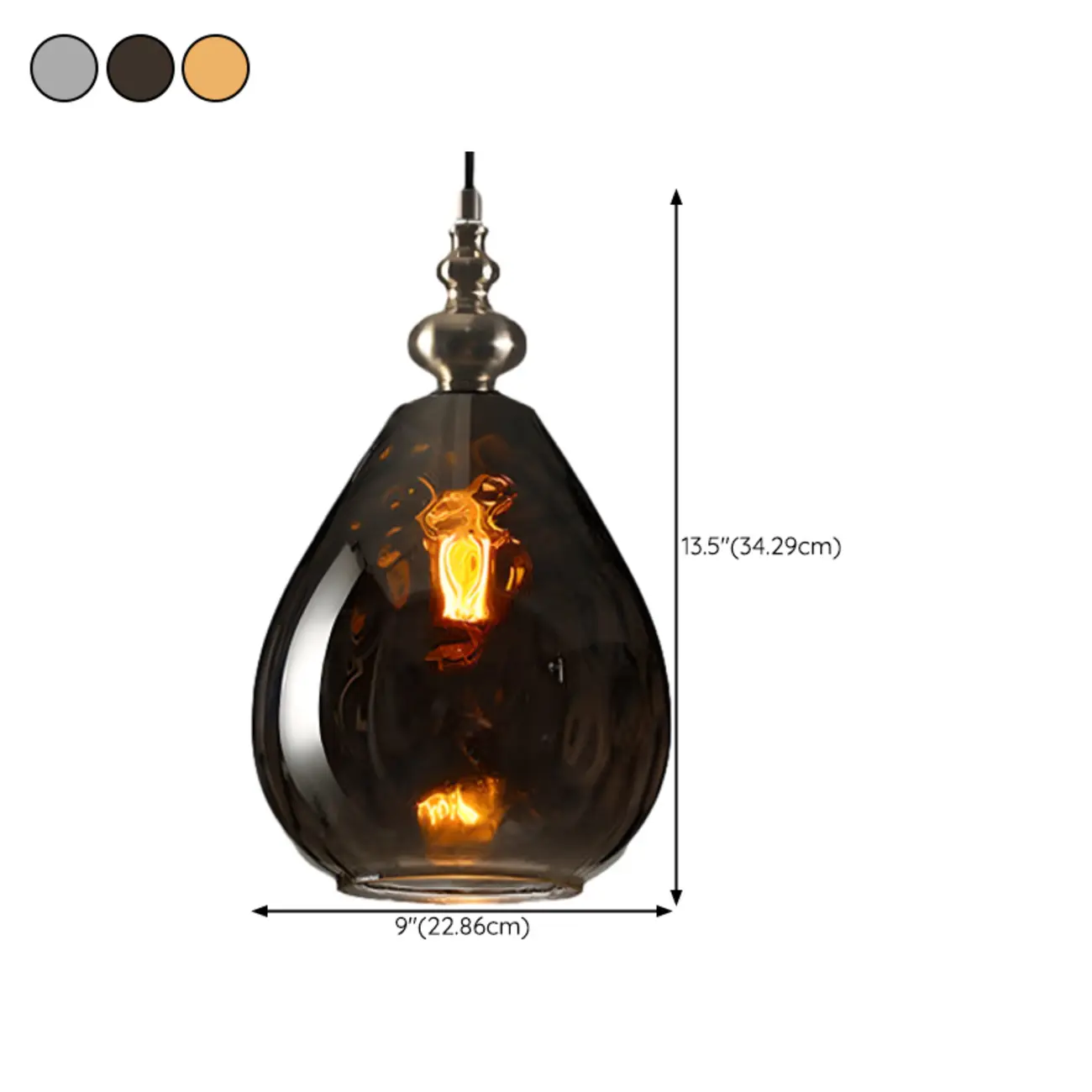 Dune Color Glass Drop Pendant Light for Home Decor Image - 27 | homeyfad