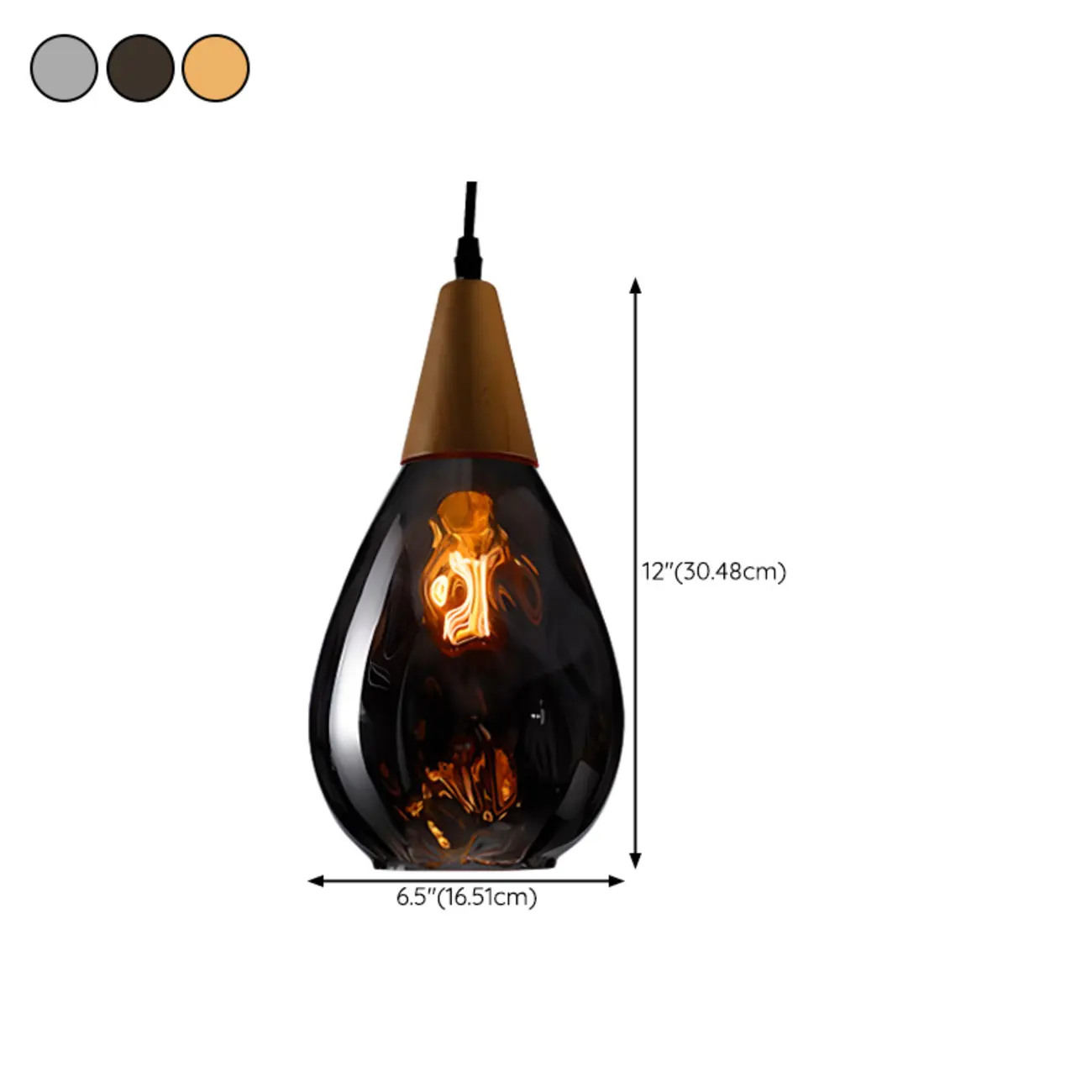 Dune Color Glass Drop Pendant Light for Home Decor Image - 28 | homeyfad