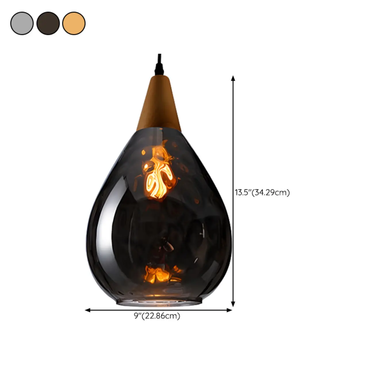 Dune Color Glass Drop Pendant Light for Home Decor Image - 29 | homeyfad