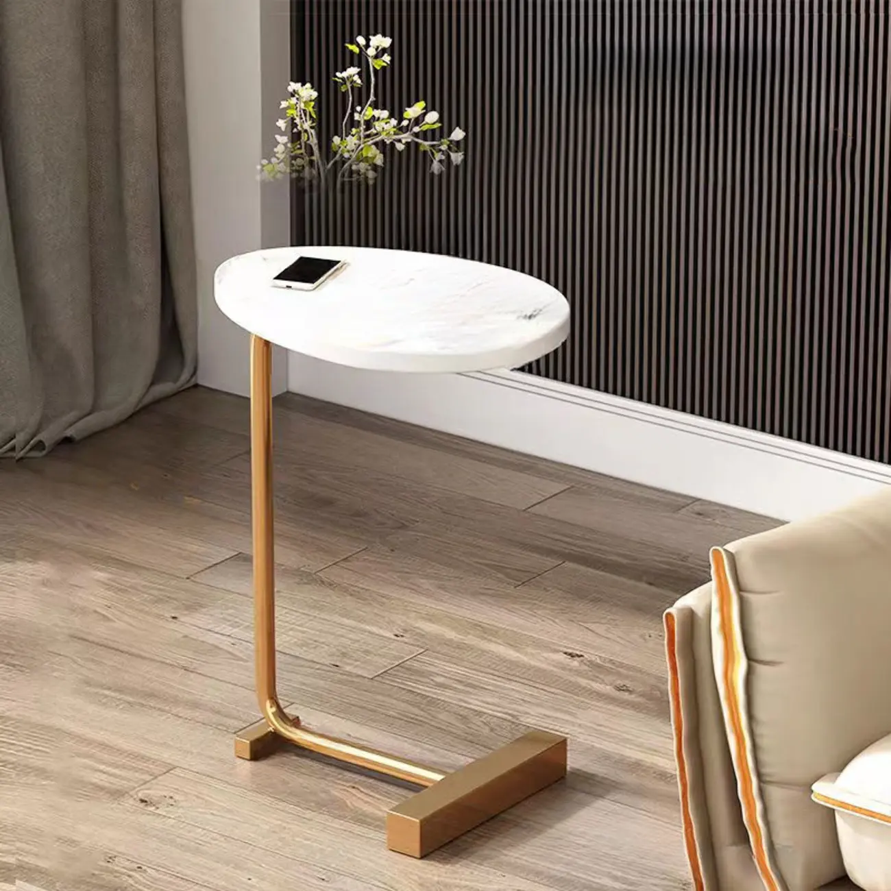 Oval Natural Wood End Table with Tray Top for Living Room Image - 19 | homeyfad