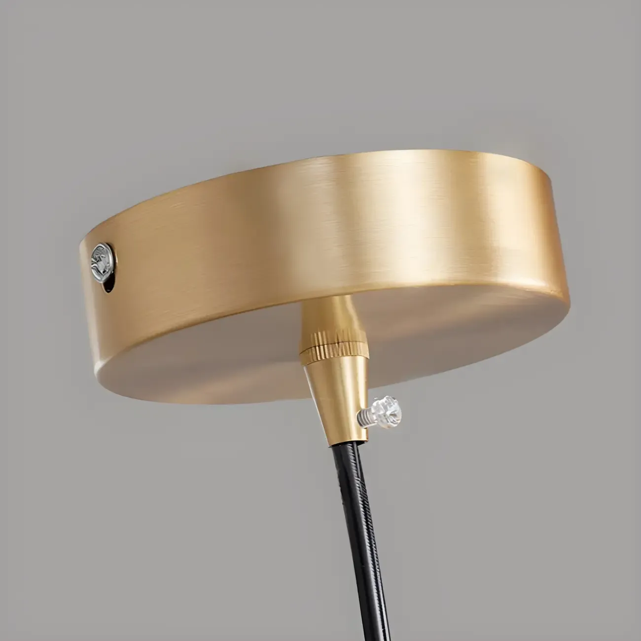 Modern White Glass Globe Pendant Light with Layered Black Bead Image - 6