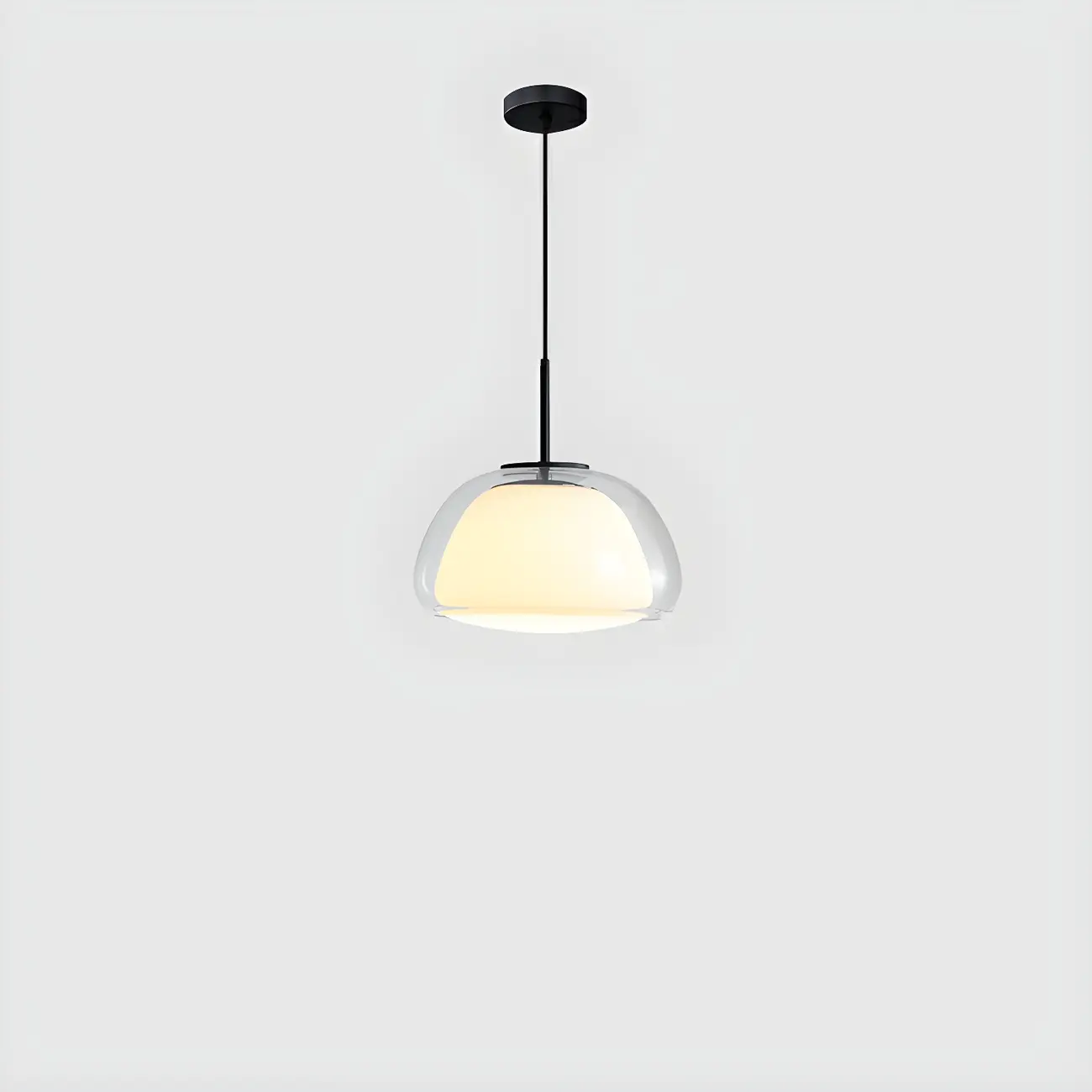 Contemporary Jelly White Glass Dome Pendant Light for Restaurant Image - 2 | homeyfad