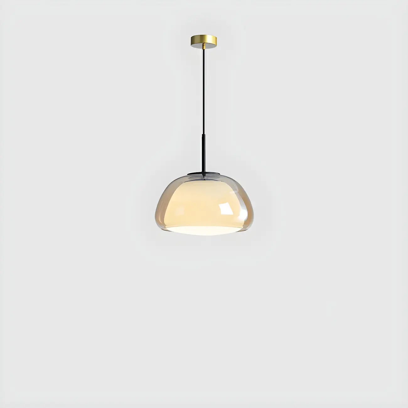 Contemporary Jelly White Glass Dome Pendant Light for Restaurant Image - 3 | homeyfad