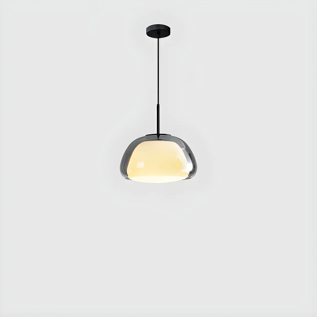 Contemporary Jelly White Glass Dome Pendant Light for Restaurant Image - 5 | homeyfad