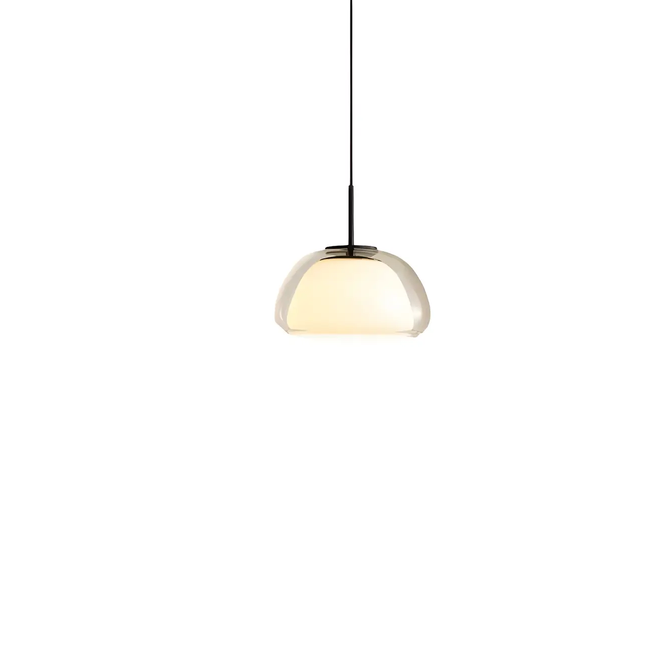Contemporary Jelly White Glass Dome Pendant Light for Restaurant Image - 8 | homeyfad