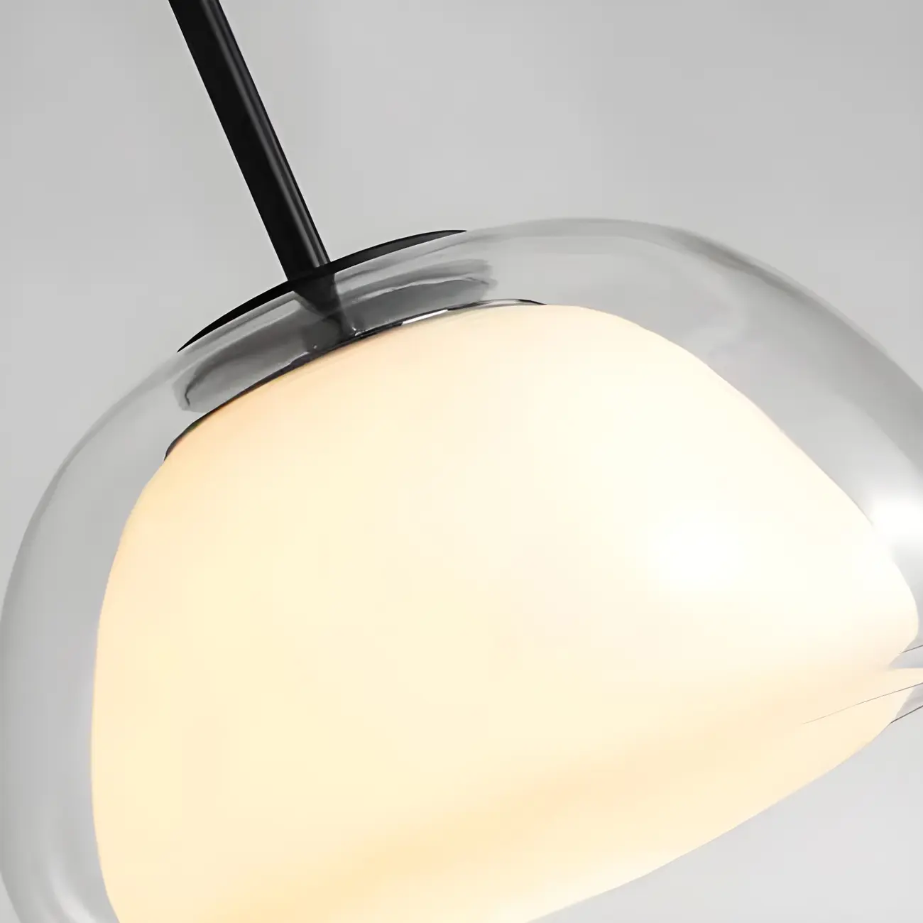 Contemporary Jelly White Glass Dome Pendant Light for Restaurant Image - 9 | homeyfad