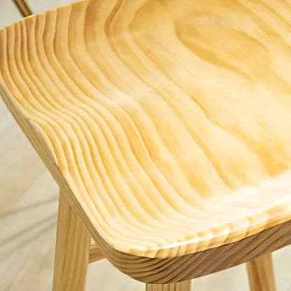 Elegant Long Bar Table with Wooden Stools Image - 7