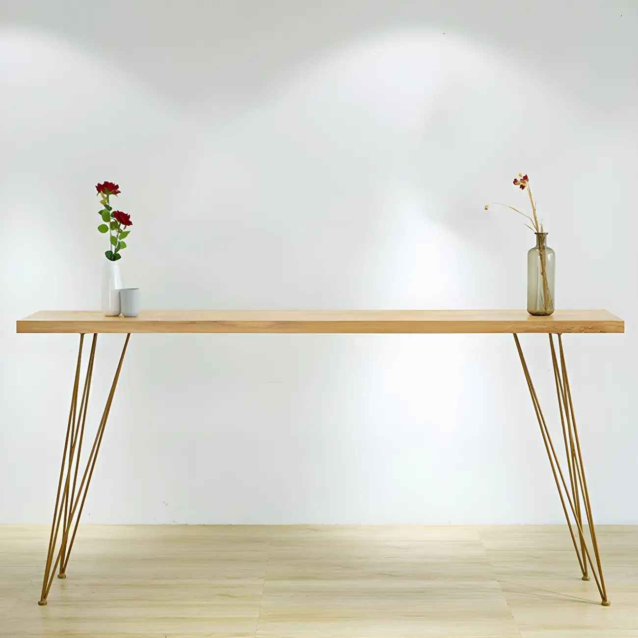 Elegant Long Bar Table with Wooden Stools Image - 8 | homeyfad