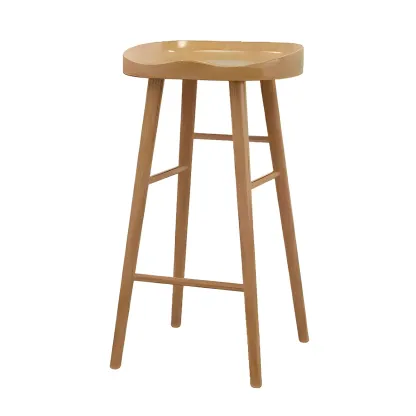 Elegant Long Bar Table with Wooden Stools Image - 15