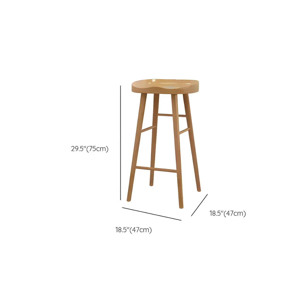 Elegant Long Bar Table with Wooden Stools Image - 20