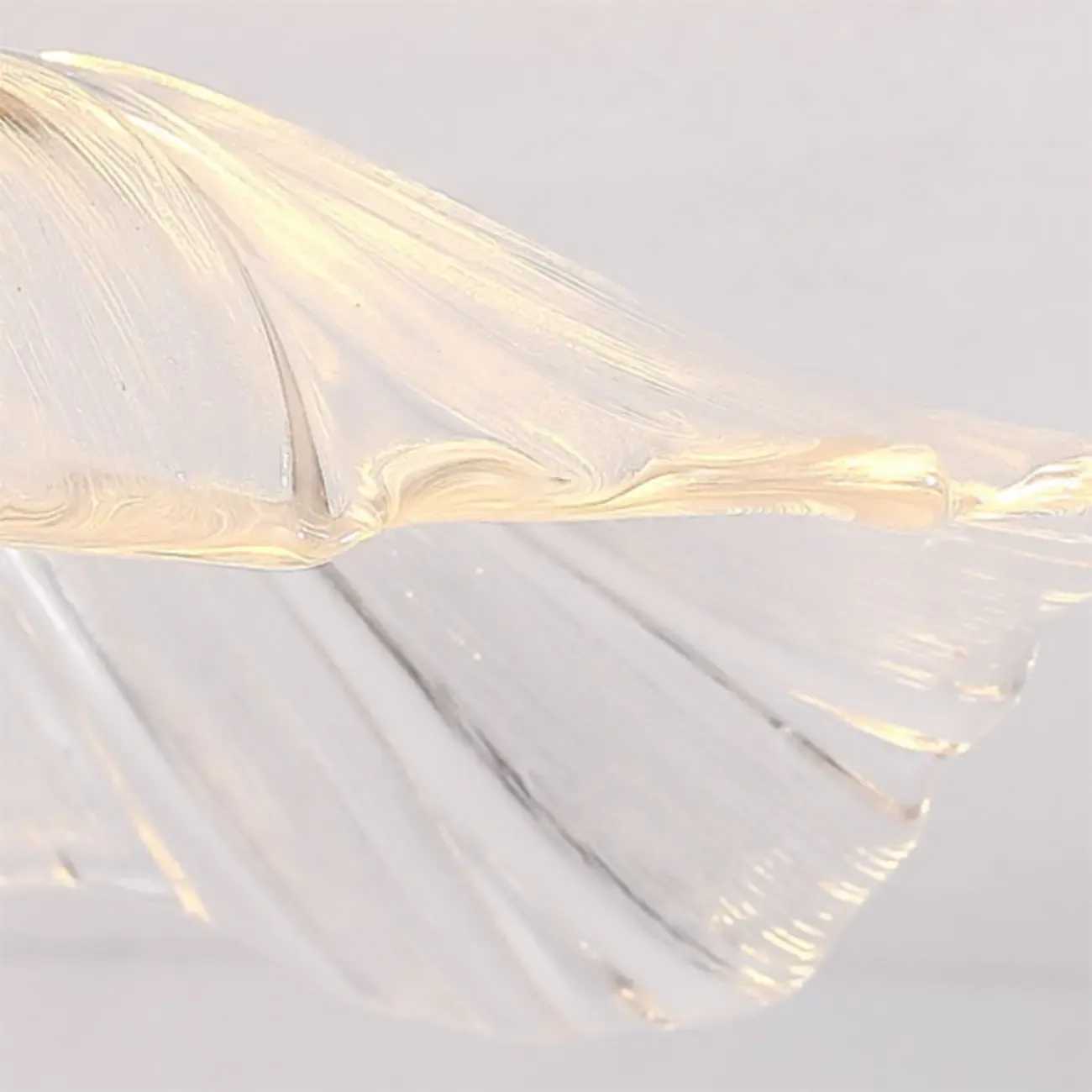 Modern Clear Glass Daisy Pendant Light with Golden Hardware Image - 9