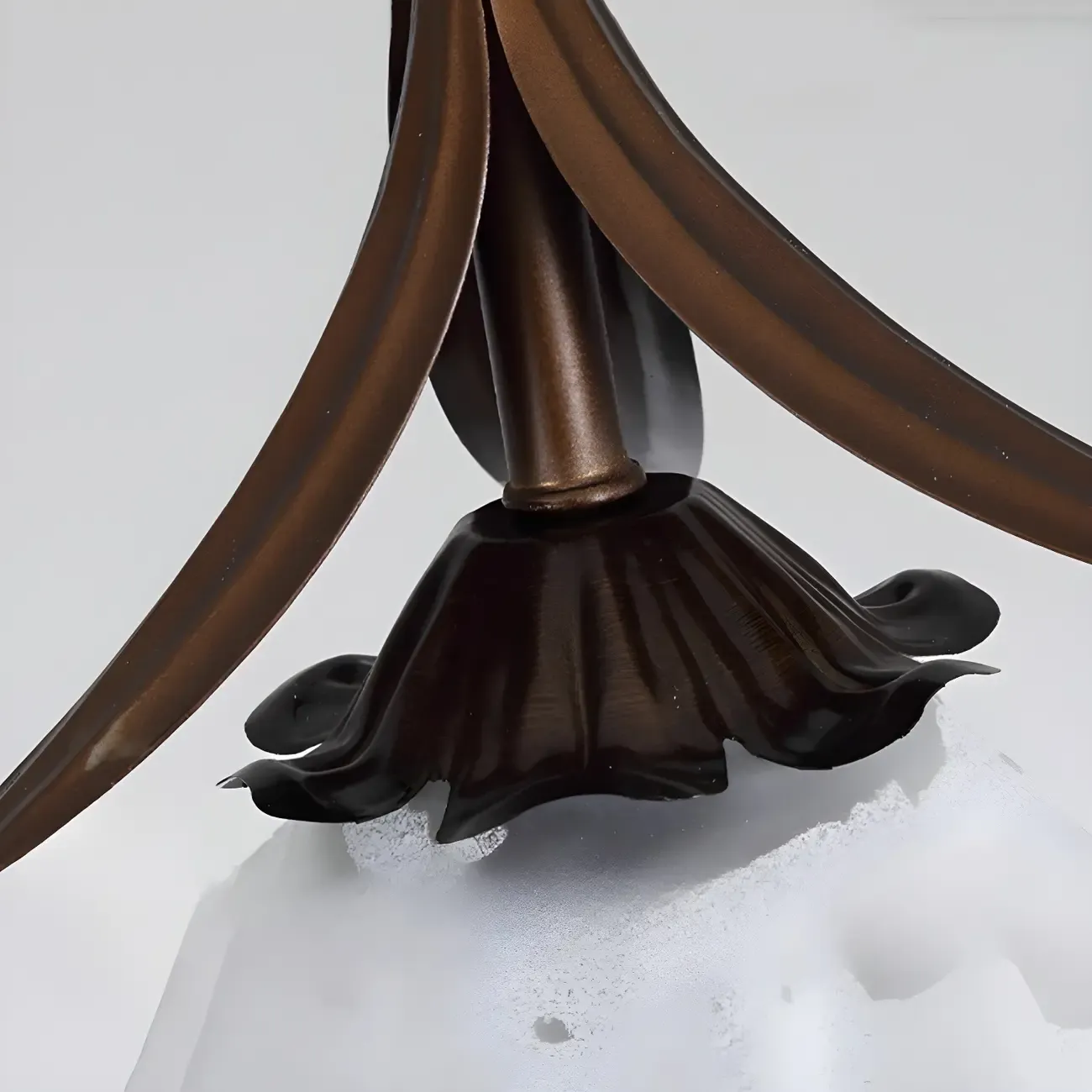 Modern White Glass Flower LED Bedside Pendant Lamp Image - 9