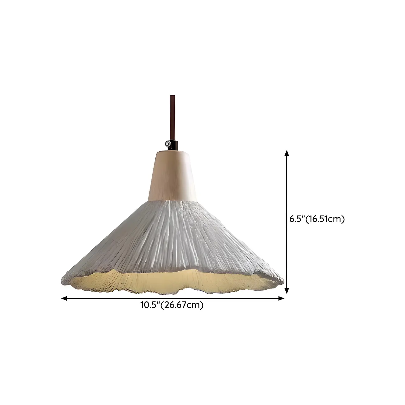 Gray Wood Pendant Lamp with Ginkgo Leaf Texture for Living Room #size | homeyfad