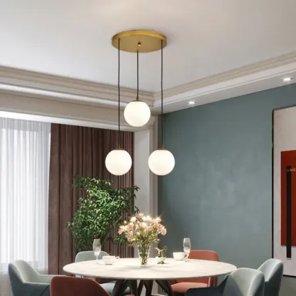 Nordic Irregular Globe Pendant Lamp in Clear Glass for Indoor Use Image - 2