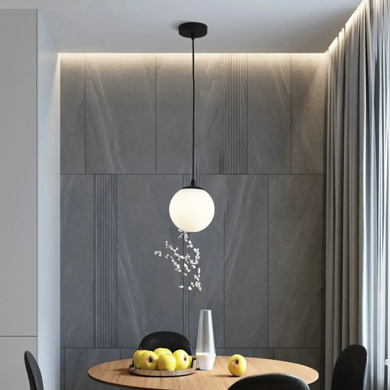 Nordic Irregular Globe Pendant Lamp in Clear Glass for Indoor Use Image - 3