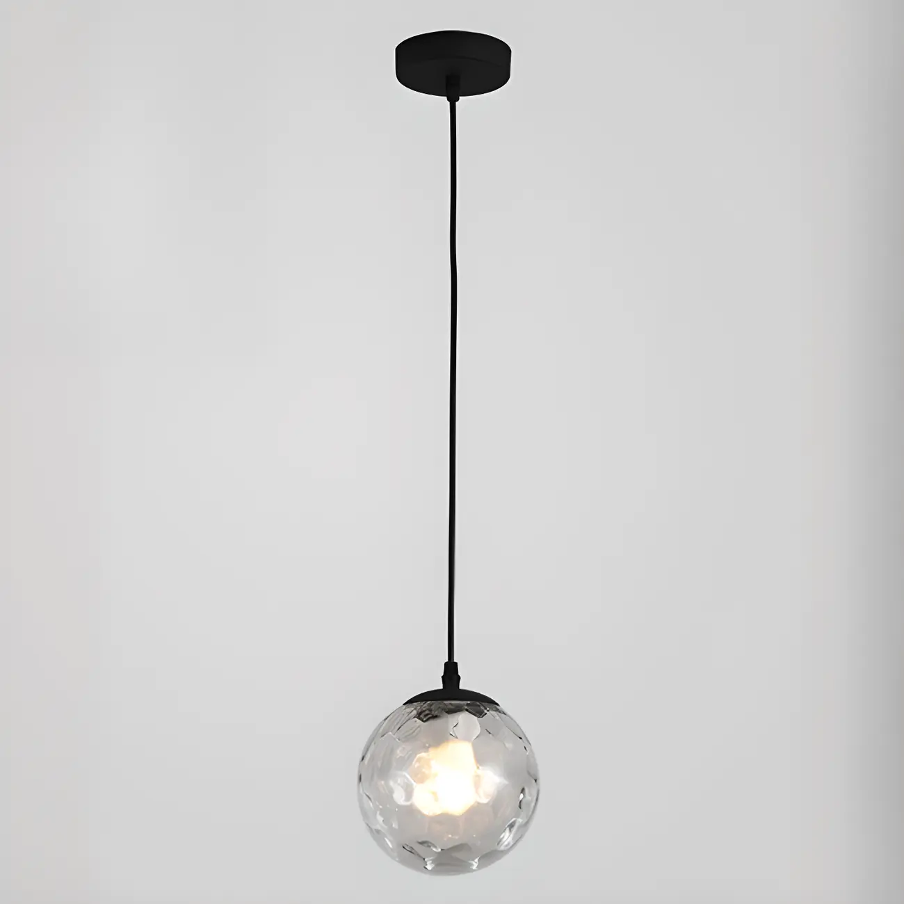 Nordic Irregular Globe Pendant Lamp in Clear Glass for Indoor Use Image - 6 | homeyfad