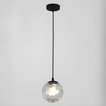 Nordic Irregular Globe Pendant Lamp in Clear Glass for Indoor Use Image - 6