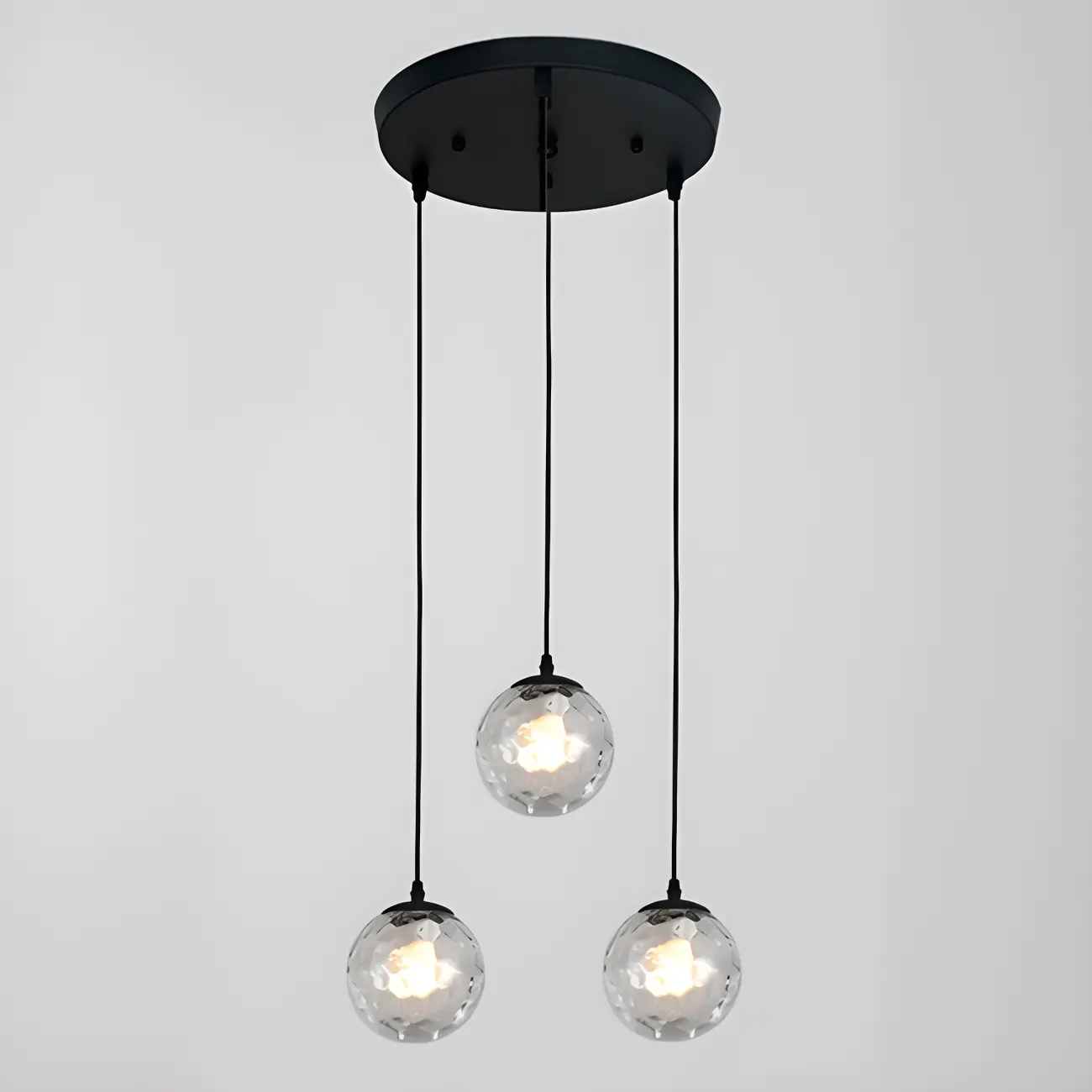 Nordic Irregular Globe Pendant Lamp in Clear Glass for Indoor Use Image - 8 | homeyfad