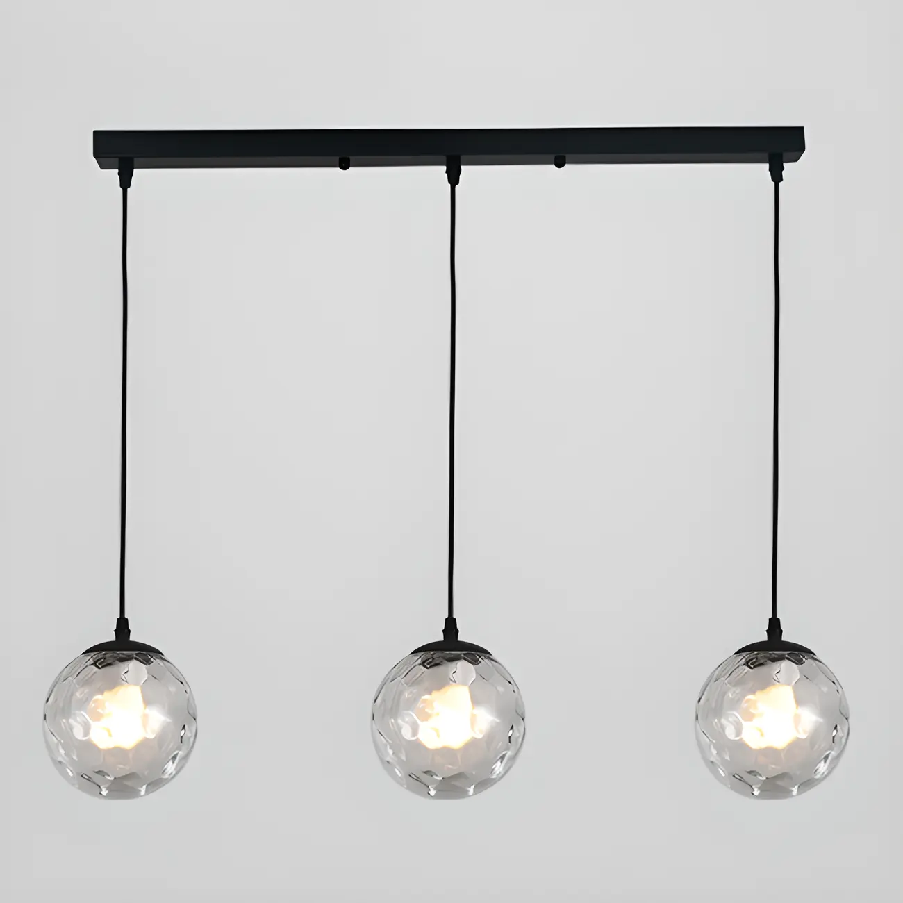 Nordic Irregular Globe Pendant Lamp in Clear Glass for Indoor Use Image - 10 | homeyfad